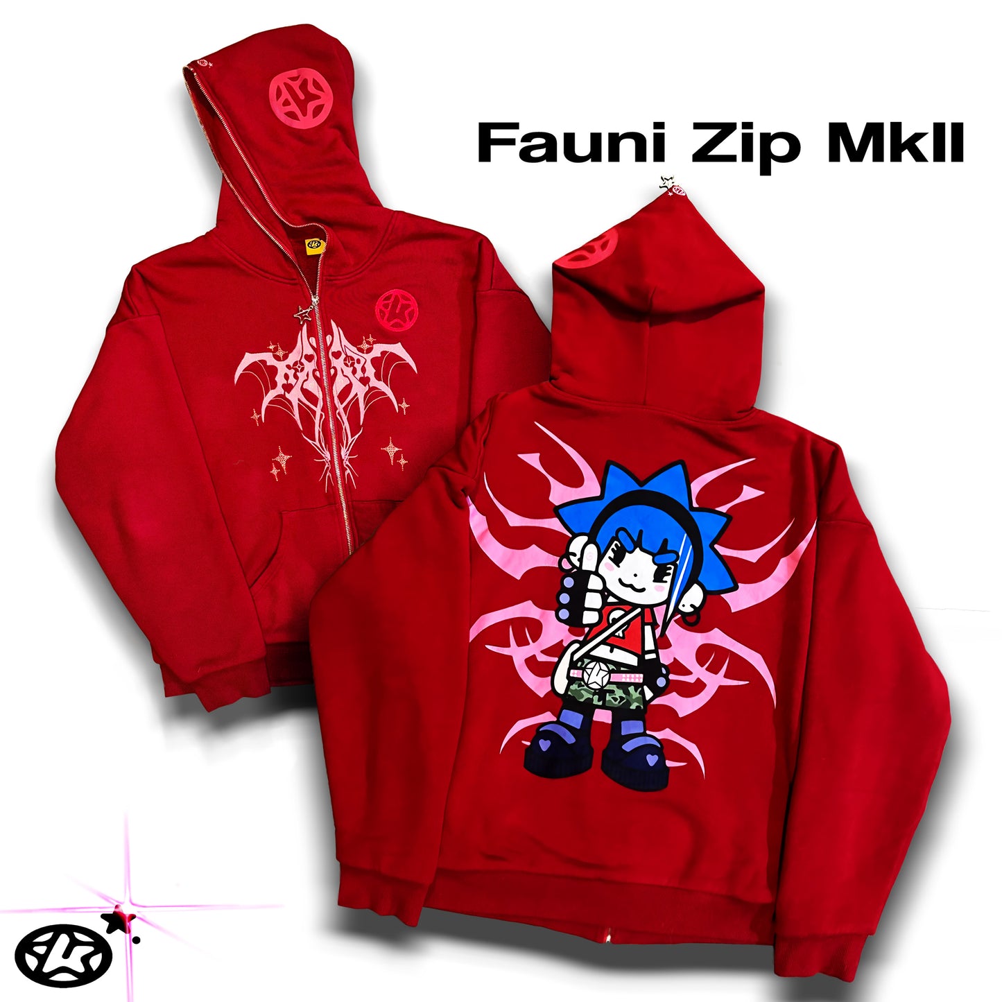 KORRUPT™ RED "FAUNI" ZIP MkII